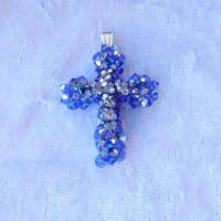 10069 925er Kreuz aus 146 Swarovski ® Xilions