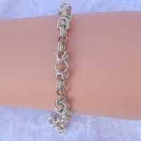 10293 925er Armband Königskette handmade Queens Chainmaille