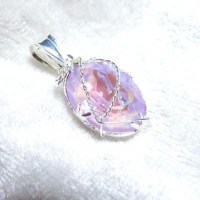 10325-1 925er Anhänger mit Swarovski® Cabochon 18x13 cristal lavender delite