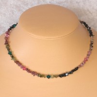 10450 925er Multicolor Turmalin Collier mit Swarovski ® Xilions