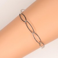 10552 925er Gliederarmband mit länglichen ovalen Gliedern