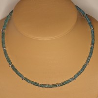 10798 925er Collier mit Apatit Rondellen und Silberreifen