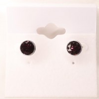 10842 925er Ohrstecker mit Swarovski® Xirius 8mm amethyst