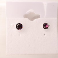 10853 925er Ohrstecker mit Swarovski® Xirius 6mm amethyst