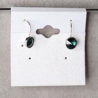 10999 925er Ohrringe schlicht mit Swarovski® Rivoli 8mm emerald