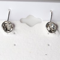 11011 925er Ohrringe schlicht mit Swarovski® Xirius 8mm crystal