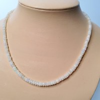 11158 925er Collier aus top facettierten Welo Opal Rondellen