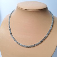 11160 925er Collier aus feinen Aquamarin Reifen