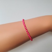 11249 925er Armband aus 50 Swarovski® Crystal Pearls crystal neon pink 3mm