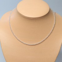 11303 925er Collier mit feinen facettierten Topas Briolettes