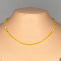 12144 925er Kette mit 160 Swarovski® Xilions 3mm yellow opal shimmer