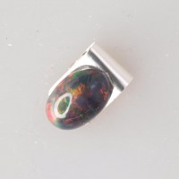 12351-3 925er Anhänger mit schwarzem Opal, bunt schimmernd