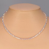 12557 925er Collier mit Swarovski® Xilions 3mm crystal 2xAB