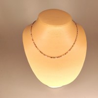 12680 925er Kette mit facettierten bunten Zirkon Briolettes