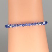 12765 925er Armband mit 43 Swarovski® Xilions 4mm, sapphire AB