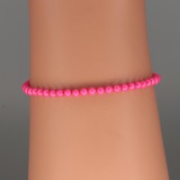 12770 925er Armband mit 47 Swarovski® Crystal Pearls 4mm, crystal neon pink