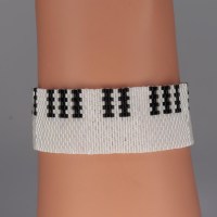 12789-1 Aufwendiges Armband in Klavier Optik, Steckverschluss Sterlingsilver