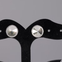 12802 925er Ohrstecker mit Swarovski® Rivoli 8mm, crystal comet argent light, gefasst