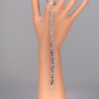12816-1 925er Armband gestrickt mit Swarovski® Xilions 4mm im Farbverlauf