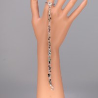 12818-1 925er Armband gestrickt mit Swarovski® Xilions 4mm im Farbverlauf