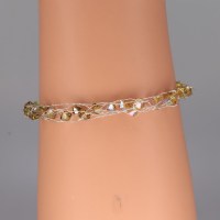 12819 925er Armband gestrickt mit Swarovski® Xilions 4mm im Farbverlauf