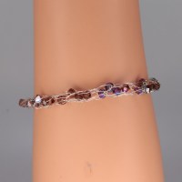 12820 925er Armband gestrickt mit Swarovski® Xilions 4mm im Farbverlauf