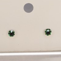 12823 925er Ohrstecker mit Swarovski® rose montees peridot