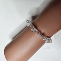 12846 925er Armband gestrickt mit Swarovski® Xilions 5mm crystal