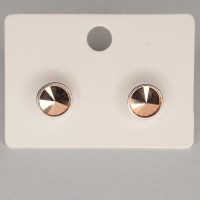 12883 925er Ohrstecker mit Swarovski® Rivoli 8mm crystal rose gold, gefasst