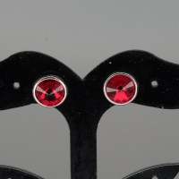12884 925er Ohrstecker mit Swarovski® Rivolis 8mm siam