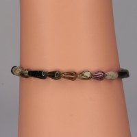12984 Armband aus Multicolor Turmalin Tropfen, 925er Verschluss