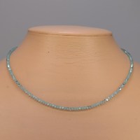 13020 Kette mit 165 Swarovski® Xilions 3mm pacific opal shimmer, Verschluß Sterlingsilber