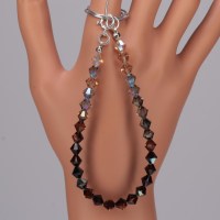 13093-1 Armband mit Swarovski® Xilions 6mm im braunen Farbverlauf, 925er Verschluss
