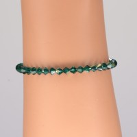 13156 925er Armband mit 39 Swarovski® Xilions 4mm emerald AB
