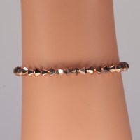 13176 Armband aus 40 Swarovski® Xilions 4mm crystal rose gold, 925er Verschluss