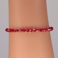 13177 Armband aus 40 Swarovski® Xilions 4mm light siam AB, 925er Verschluss