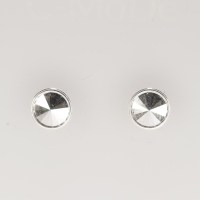 13185 925er Ohrstecker mit Swarovski® Rivoli 8mm crystal comet argent light, gefasst, nicht geklebt