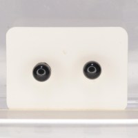 13195 925er Ohrstecker mit Swarovski® Crystal Pearls 6mm, mystic black