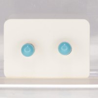 13196 925er Ohrstecker mit Swarovski® Crystal Pearls 6mm, turquoise