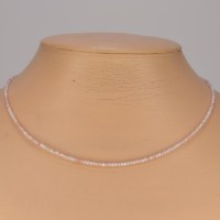 13253 Feine Kette aus facettierten pink Opal Perlen 1,7mm, 925er Verschluss