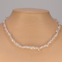 13254 925er Kette gestrickt mit Süßwasserzuchtperlen