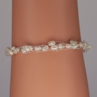 13255 925er Kette gestrickt mt Süßwasserzuchtperlen