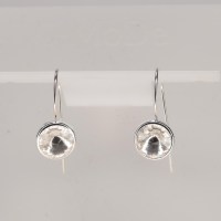 13275 925er Ohrringe mit Swarovski® Rivoli, 8mm, crystal, gefasst, nicht geklebt
