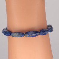 13281 Armband aus matten Lapislazuli Vierkant Oilven, Verschluß aus 925er Silber
