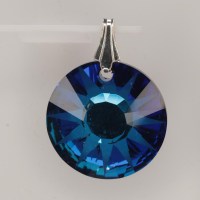 13287 925er Anhänger mit Swarovski® Sonne 33mm crystal bermuda blue