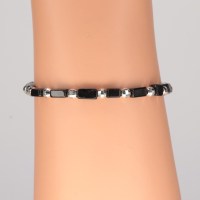 13300 925er Armband mit Spinell Quadern und facettierten Silberperlen