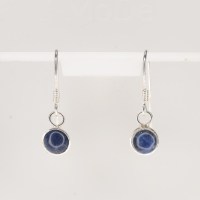 13310 925er Ohrringe mit Sodalith Cabochons 6mm