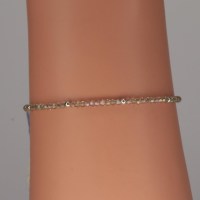 13318 Feines Armband aus 90 Swarovski® Perlen 2mm crystal luminous green, 925er Verschlus