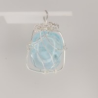 13325 935er Anhänger gedrahtet mit Topas Rechteck (20x16mm)