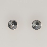 13341 925er Ohrstecker mit Swarovski® Rivoli 8mm crystal silver night gefasst, nicht geklebt